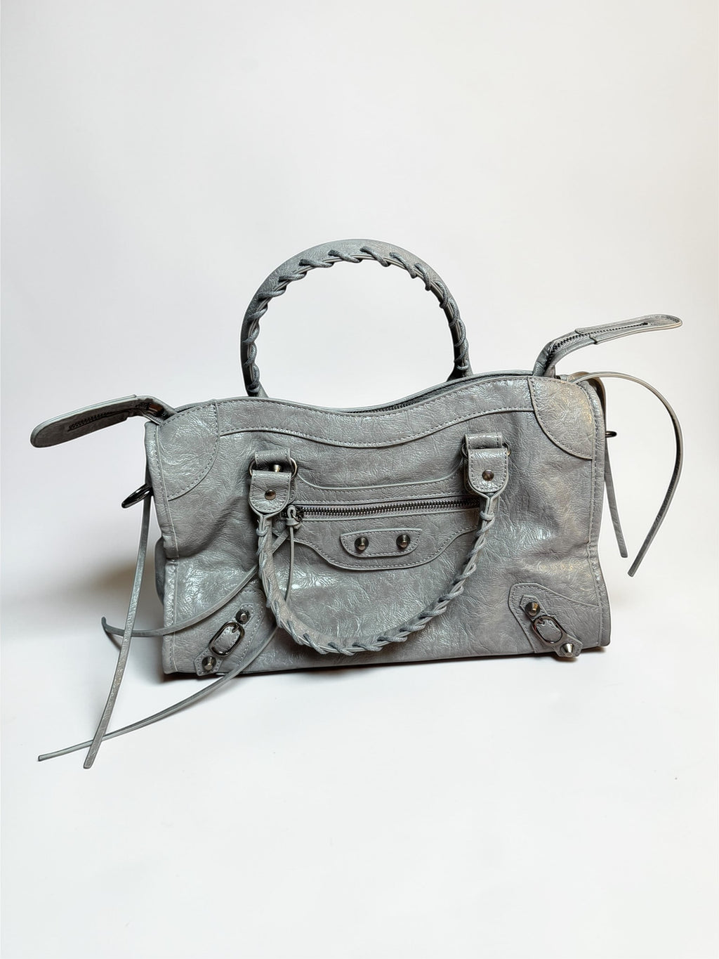 Sac City gris argenté tendance – Style urbain chic
