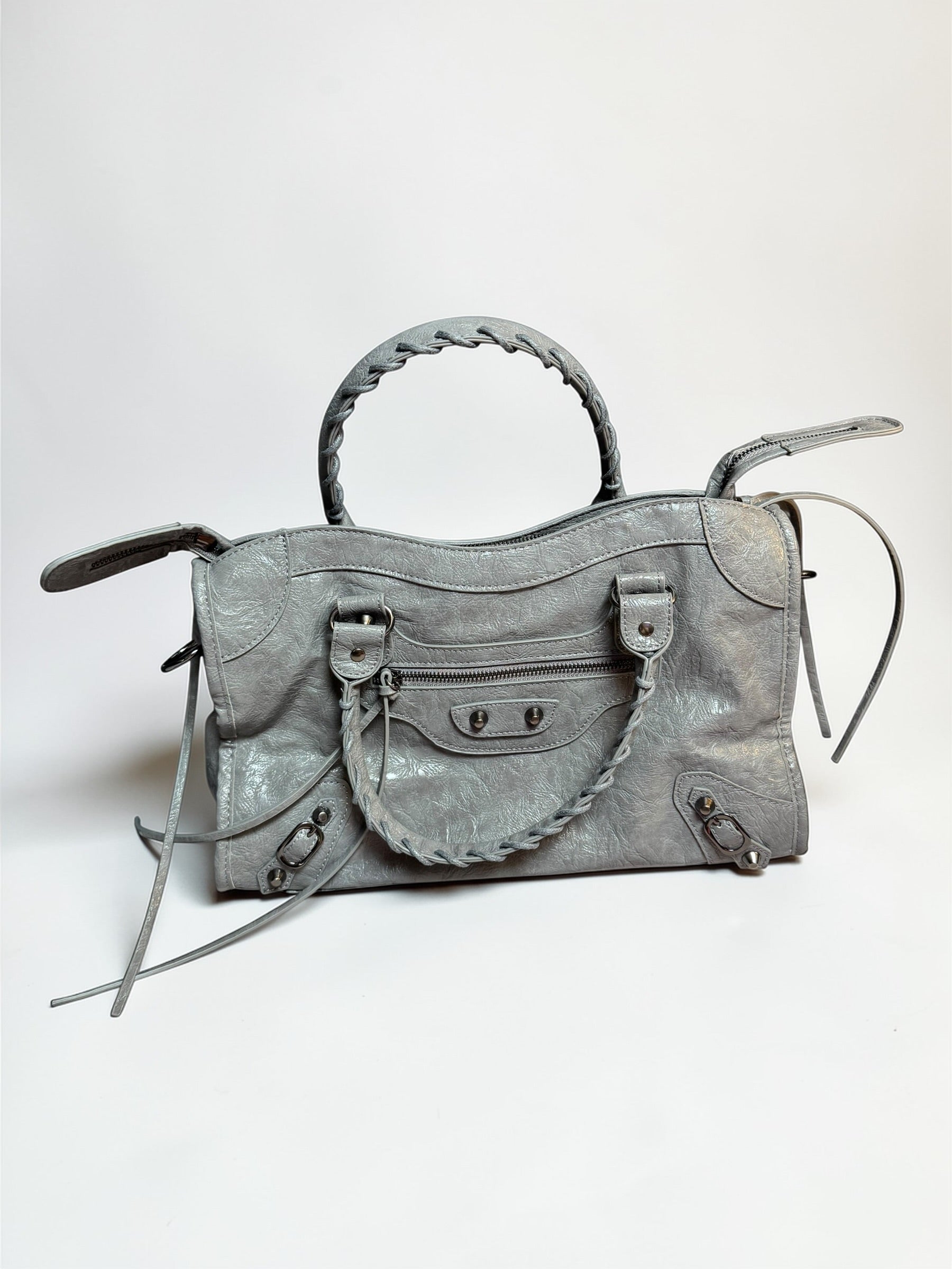 Sac City gris argenté tendance – Style urbain chic