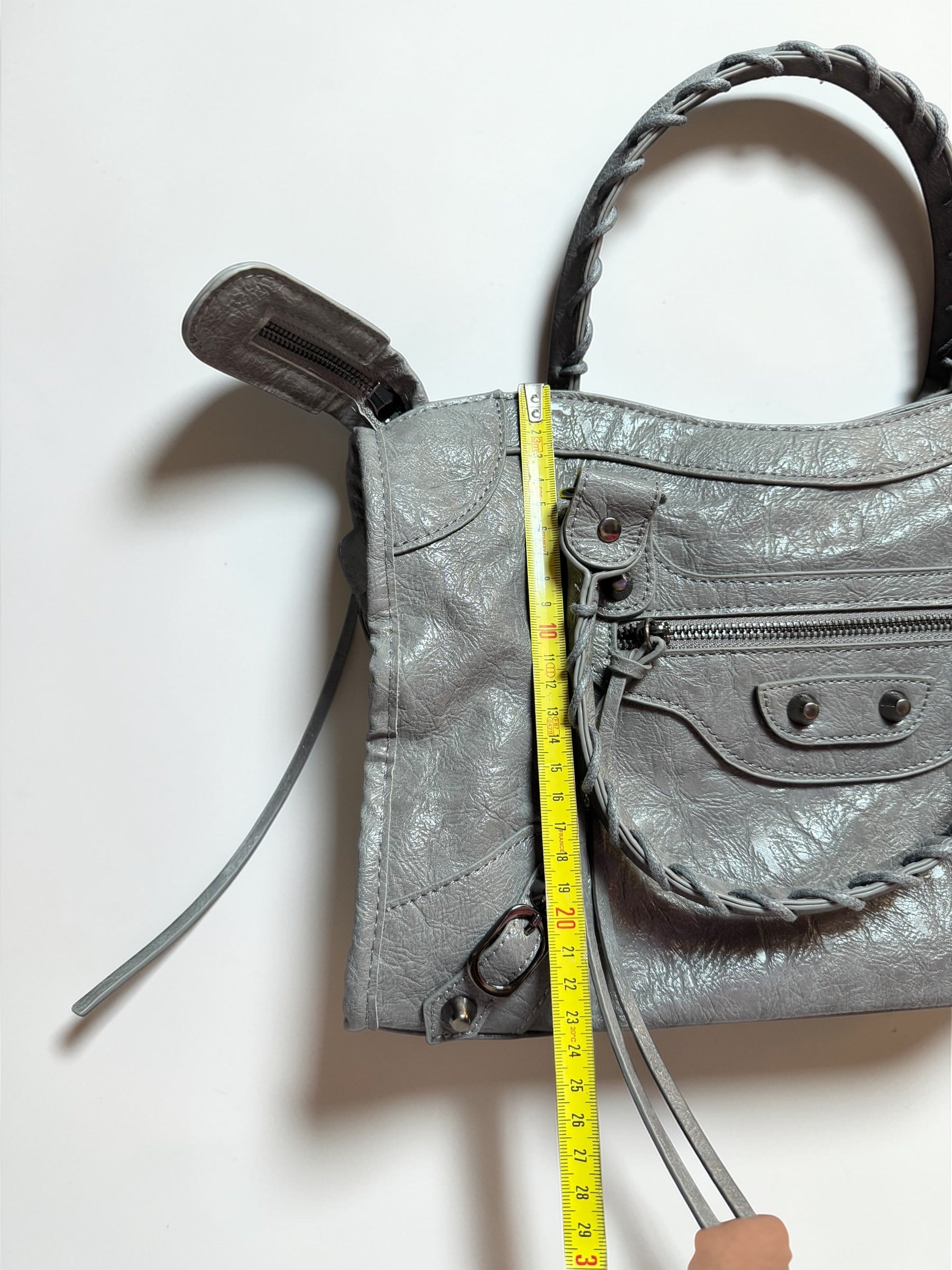 Sac City gris argenté tendance – Style urbain chic
